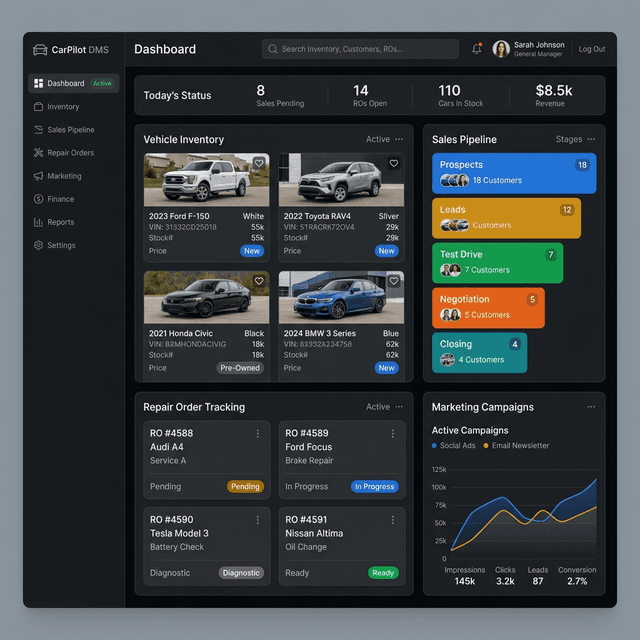 CarPilot DMS screenshot